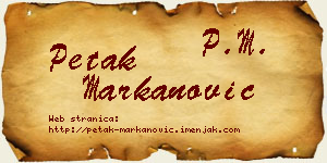 Petak Markanović vizit kartica